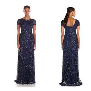 JCP One by Eight- Navy Sequin Gown